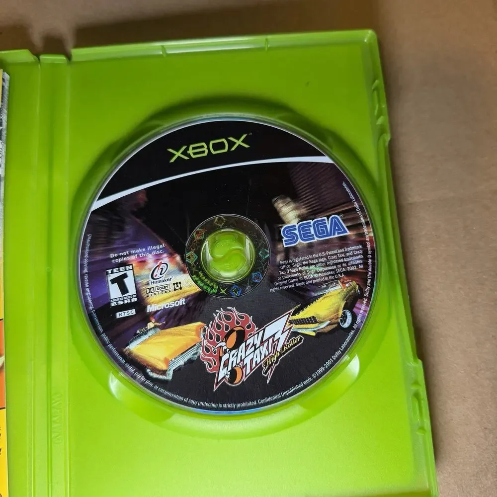 Crazy Taxi 3: High Roller (Microsoft Xbox, 2002) CIB Complete With Inserts